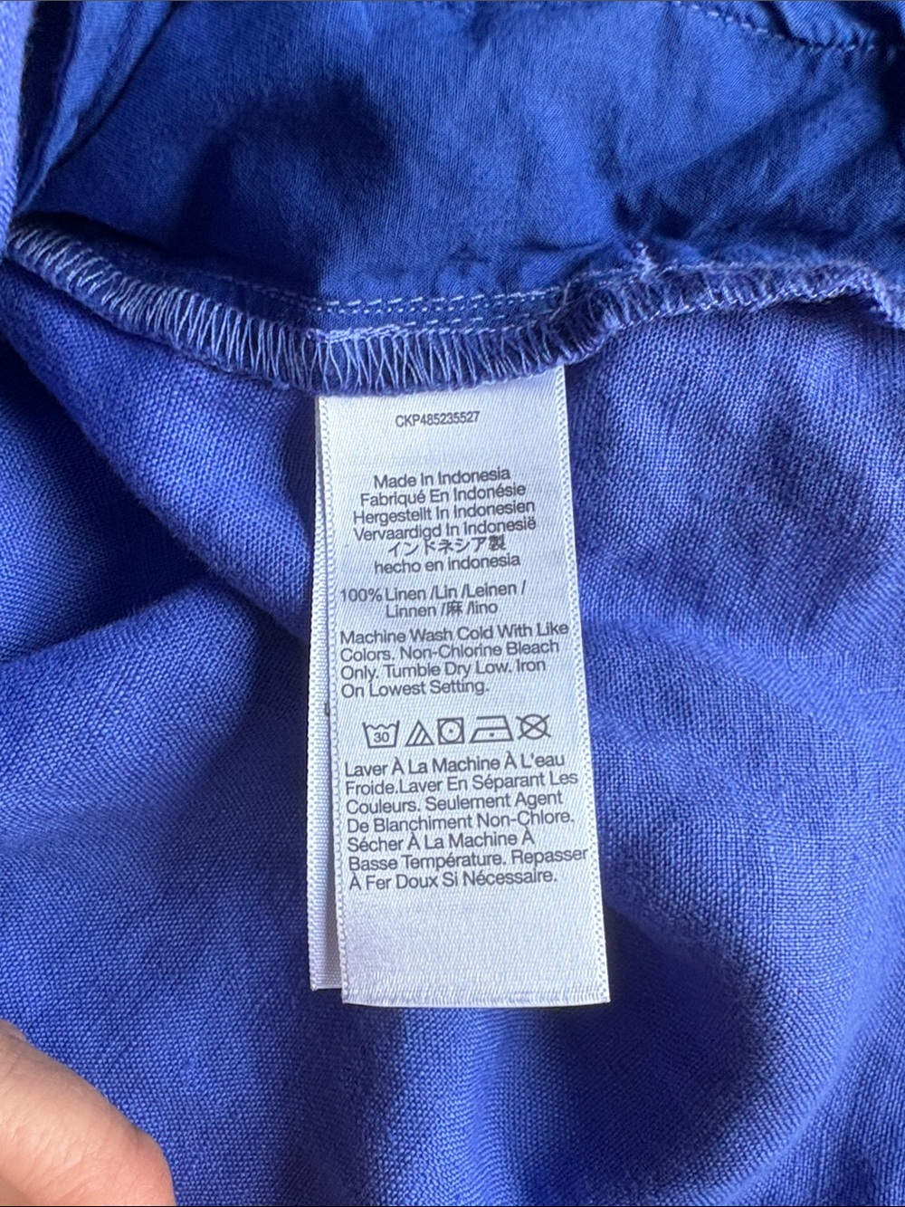 Madewell V-Neck mini dress in 100% linen - Picture 5 of 5